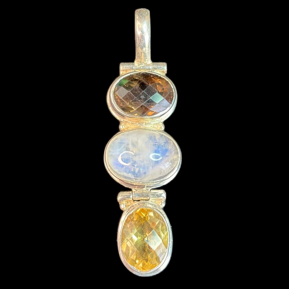 Silver Multi-Stone Pendant